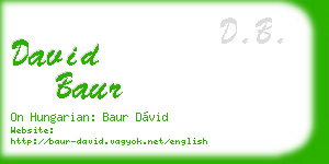 david baur business card