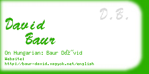 david baur business card